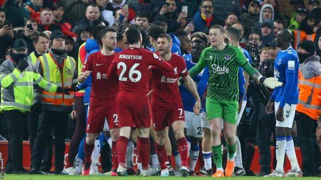 Everton and Liverpool charged over 'mass confrontation' in Merseyside derby