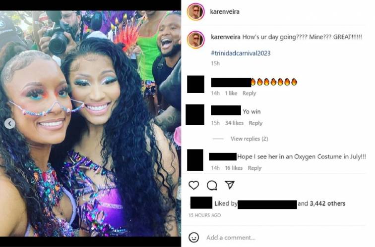 Vincentian entrepreneur meets Nicki Minaj at T&T Carnival