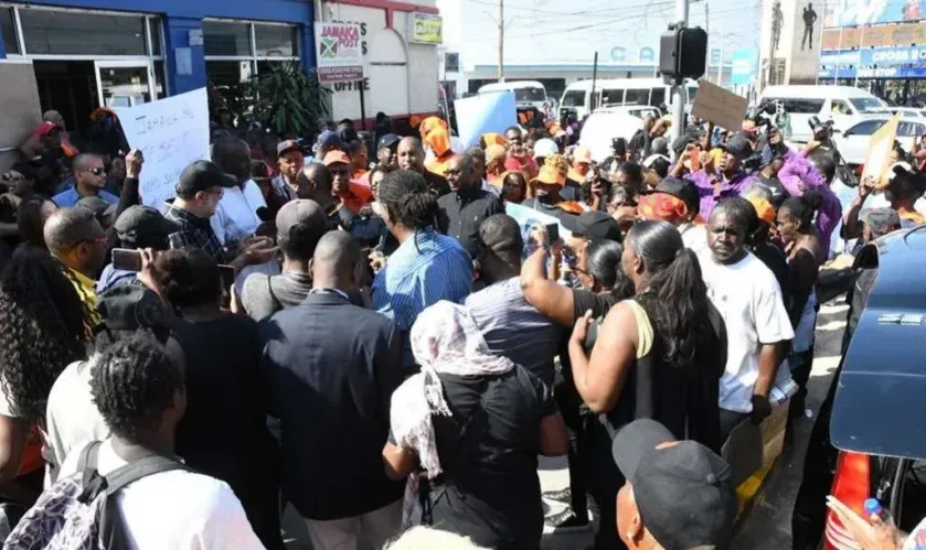 Jamaica’s PNP supporters protest against postponement of Local Government Elections