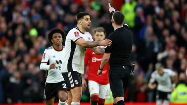 Fulham striker Aleksandar Mitrovic banned for an eight-match, pushing referee