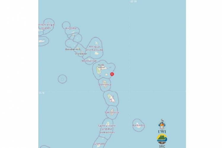 Earthquake recorded off Guadeloupe