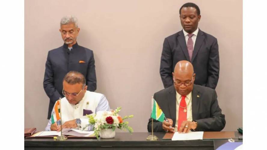Guyana & India sign air services agreement