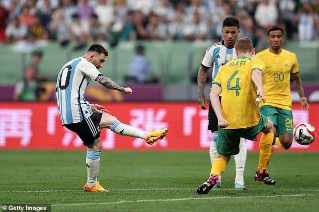 Argentina 2-0 Australia: Lionel Messi breaks fastest goal record in Argentina's win