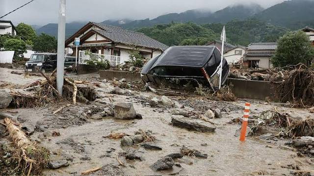 Three people died in Japan as island hit by 'heaviest' rainfall