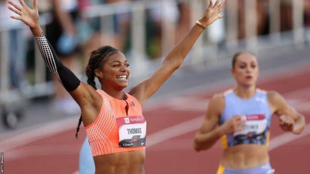 US championships: Gabby Thomas runs year's best 200m to pip Sha'Carri Richardson