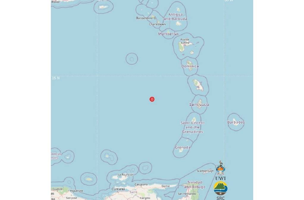 Earthquake recorded in Caribbean Sea near Martinique