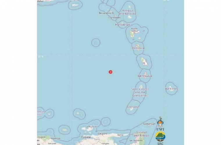 Earthquake recorded in Caribbean Sea near Martinique