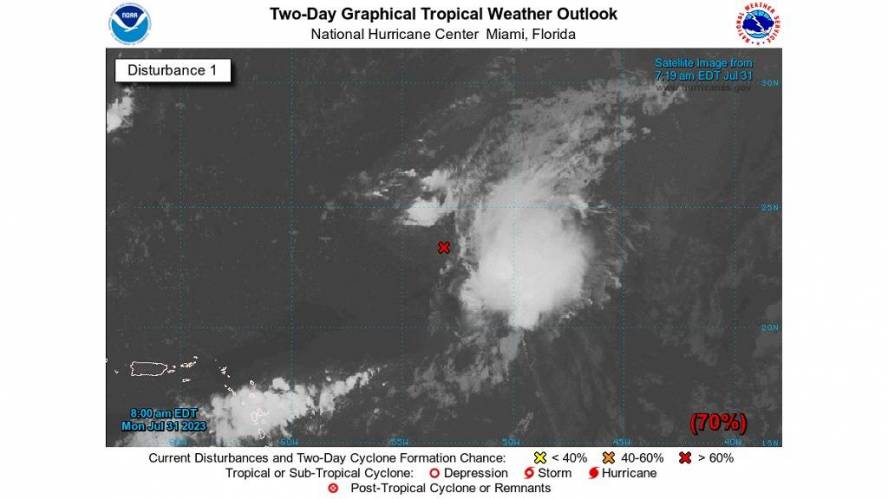 Tropical depression expected to form soon