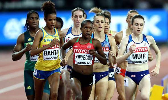 Faith Kipyegon wins third title as Laura Muir sixth at World Athletics