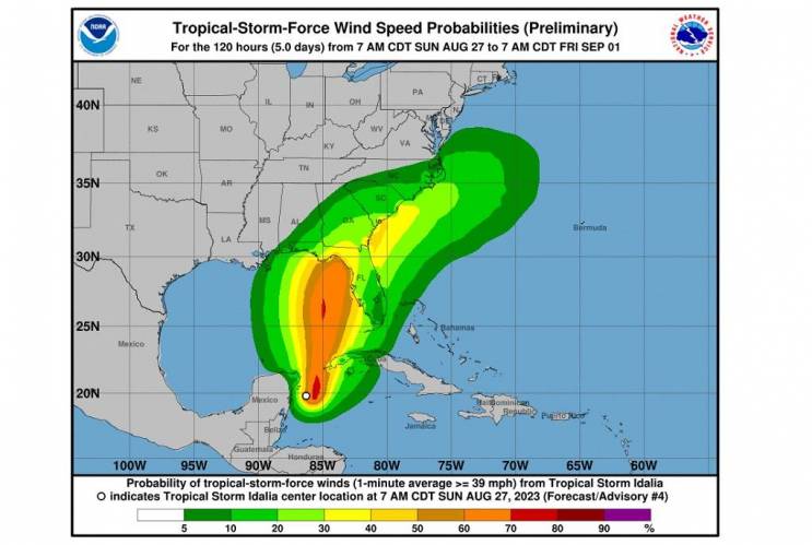 Tropical Storm Idalia forms near Gulf of Mexico