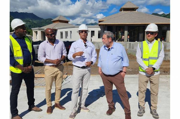 St Vincent: Prime Minister tours Sandals Resort construction site