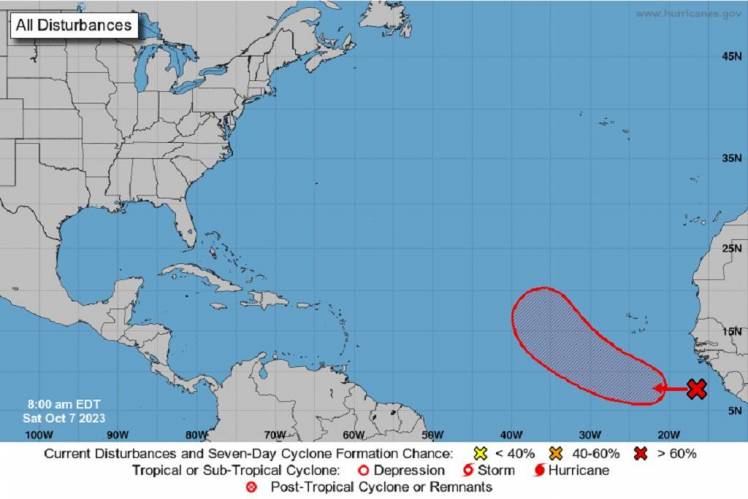 Tropical wave off west coast of Africa likely to develop