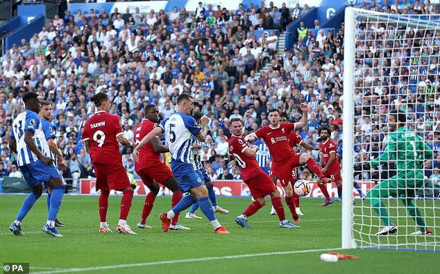 Brighton 2-2 Liverpool: Lewis Dunk scored a dramatic equaliser for Brighton