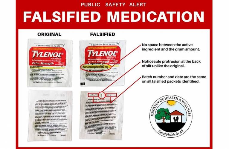 Belize issues public safety alert about falsified medication
