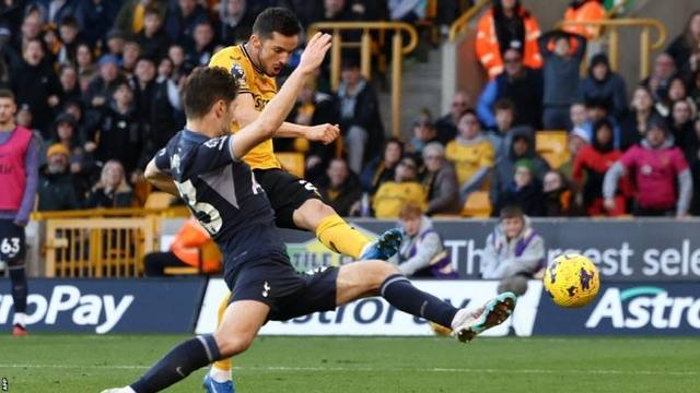 Wolves score double in stoppage time to win against Tottenham