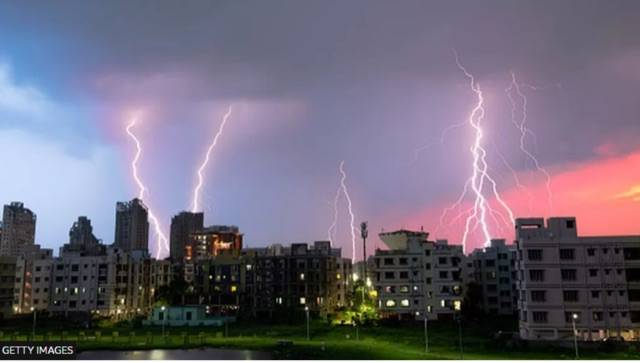 In western India, Lightning and hailstorms killed 24 people